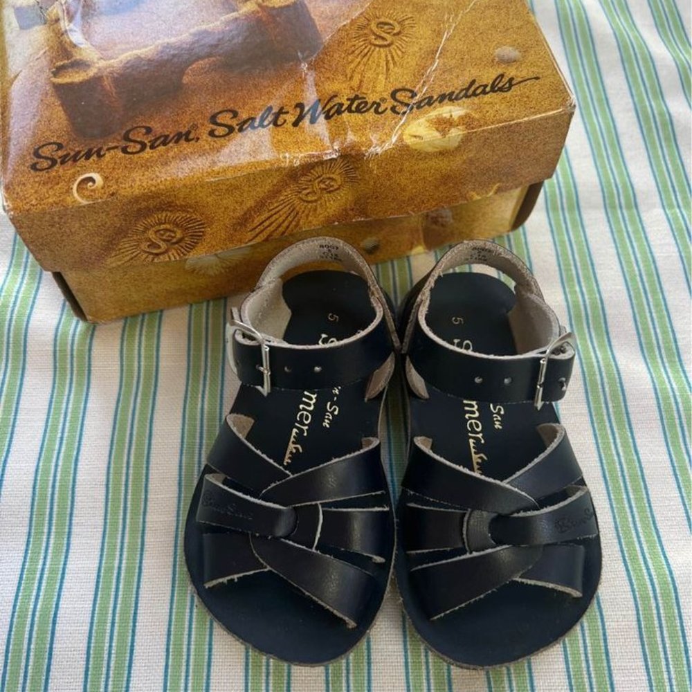 Baby Navy Sun-San Salt Water Sandals